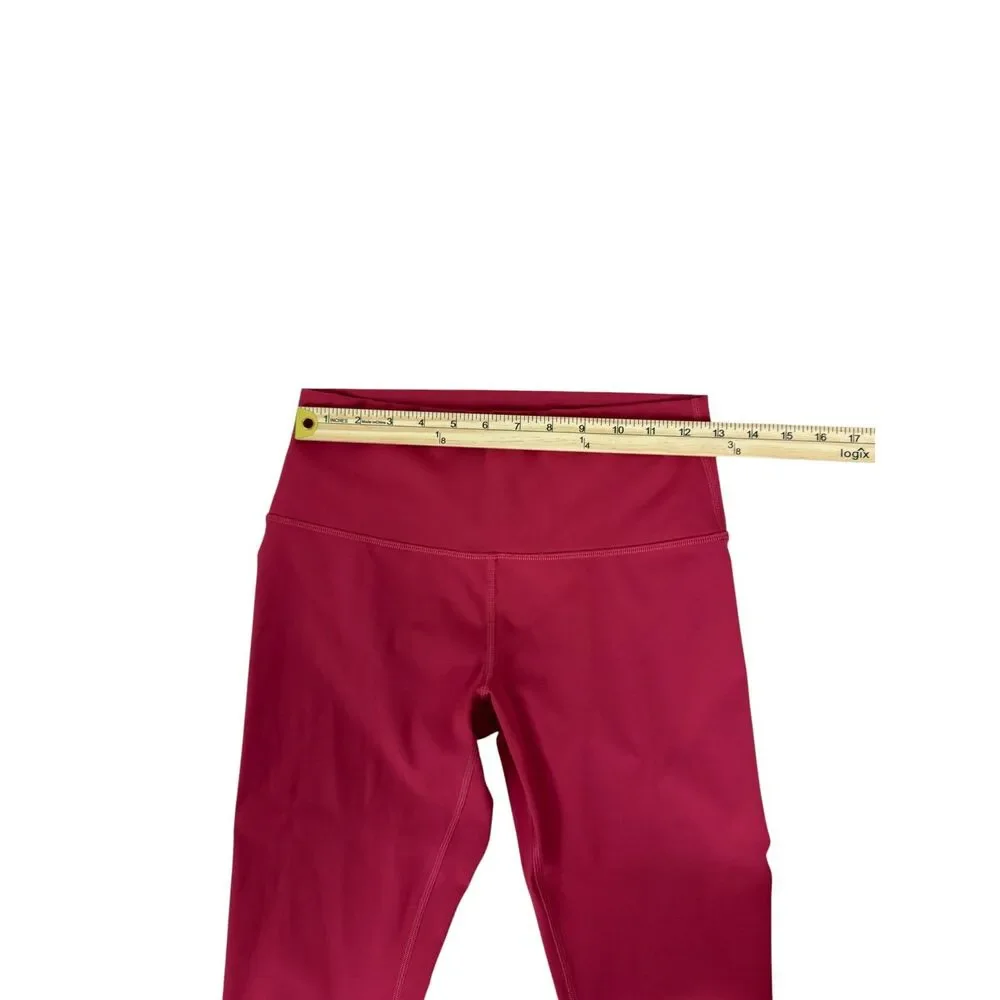Lululemon Red Leggings Size 8 Yoga Gym Activewear Athletic Tights